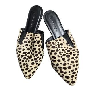 Jenni Kayne Pony Hair Leopard‎ Print Mules Size: 38